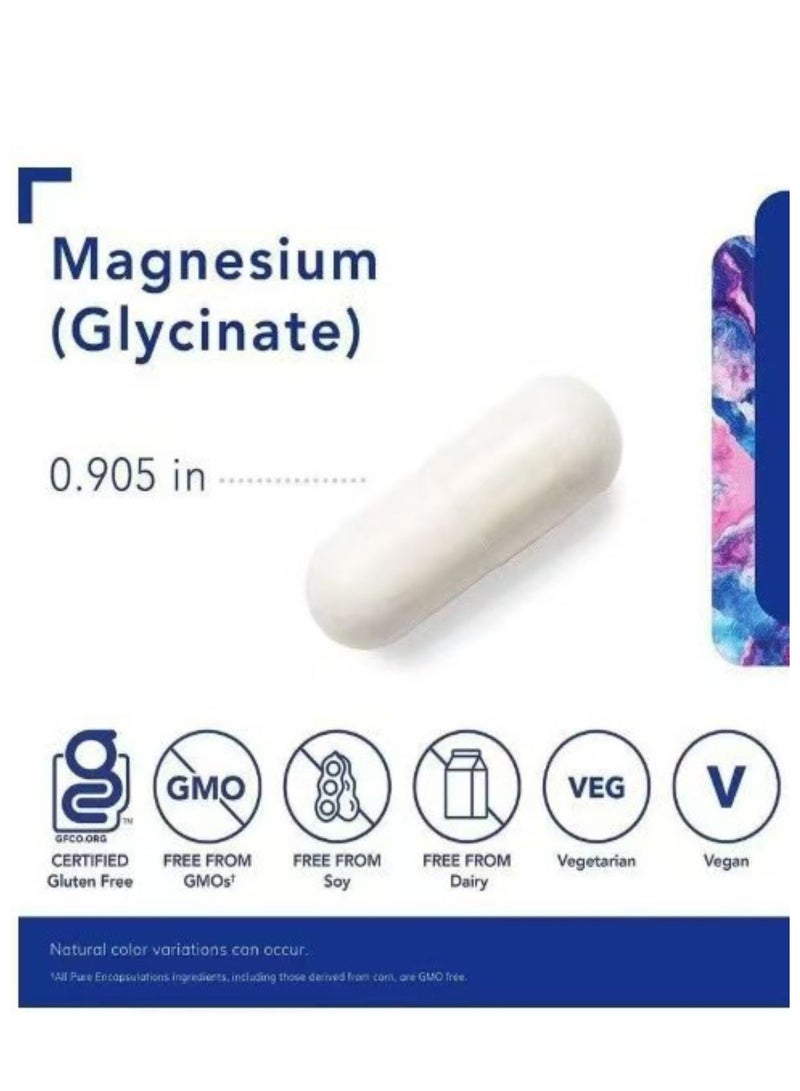 Pure Encapsulations Magnesium Glycinate 120mg - Bioavailable Magnesium Chelate Tiredness And Fatigue Supplement - 90 Capsules - Image 3